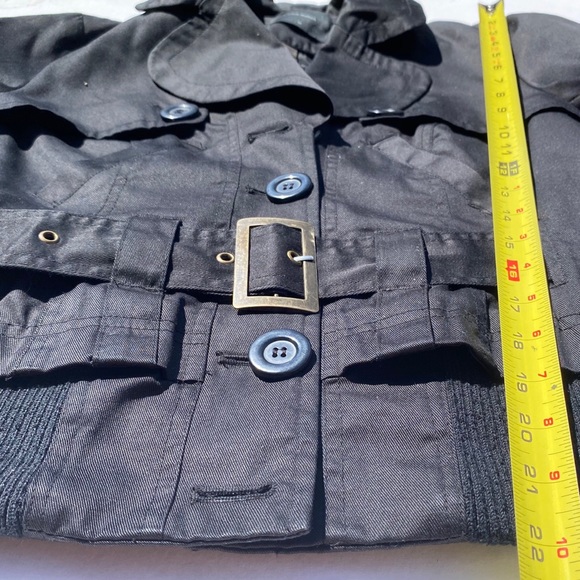 🎉2/$20 Vero Moda Balsa Short Jacket Belted Bomber Blazer Cropped Collared Coat - Picture 15 of 16